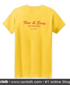 Free And Easy Los Angeles California T-Shirt back
