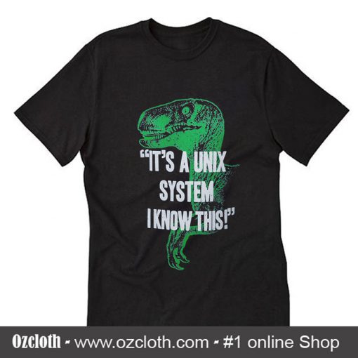 Jurassic Park Unix System Velociraptor T-Shirt