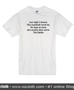 Last Night I Dreamt That Somebody Loved Me No hope No Harm T-Shirt