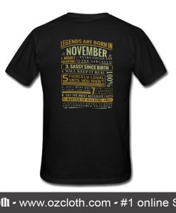 Legends Are Born In November T-Shirt