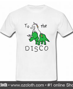 Unicorn Dinosaur To The Disco T-Shirt