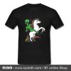 Alien riding unicorn space funny UFO T Shirt
