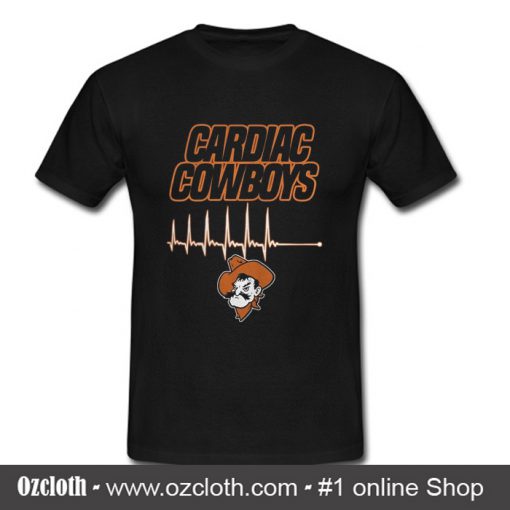 Cardiac Cowboys Football Heart Beats T Shirt