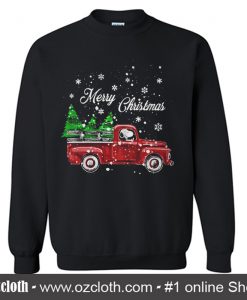 Merry Christmas Snoopy Driving Christmas Tree Sweatshirt