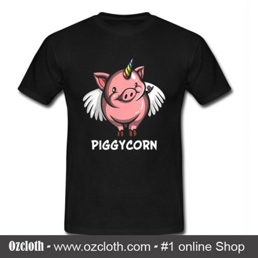 Piggycorn funny flying pig T Shirt