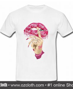 Pink Ribbon Lips Shut The Fuck Up T Shirt