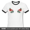 Rose Flower Ringer Shirt
