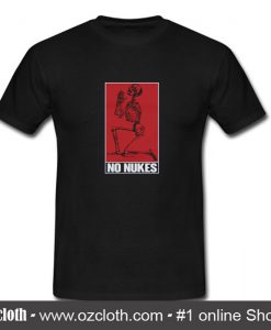 Skull No Nukes T Shirt