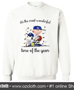 Snoopy Charlie Brown Woodstock Los Angeles Chargers Sweatshirt