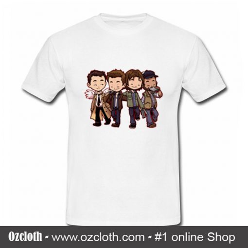 Supernatural Characters Cartoon T Shirt