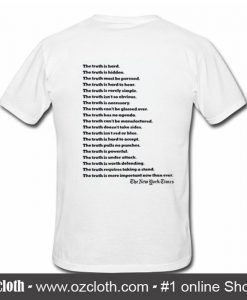 The New York Times Truth Back T-Shirt