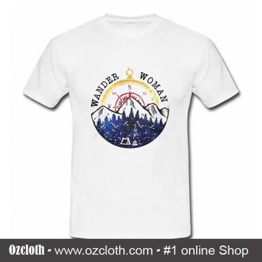 Wander woman mountain compass T Shirt