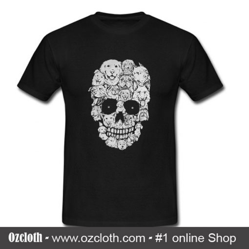 Best Price Dogs stacked into skull T shirt