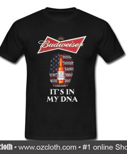 Budweiser American flag It's in my DNA T Shirt
