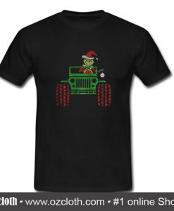 Grinch Driving Jeep Christmas T Shirt