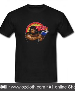 Stallone reading Rambo T Shirt