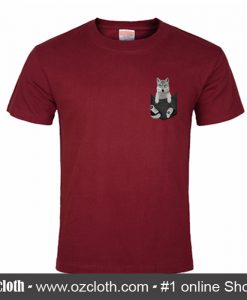 Wolf In Pocket T Shirt