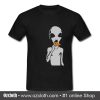 Alien Eating Pizza T Shirt