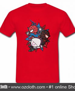 Kawaii Spider-Man, Spider-Gwen, & Miles Morales T Shirt