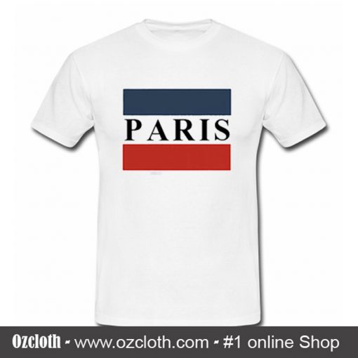 Paris Striped Flag T Shirt