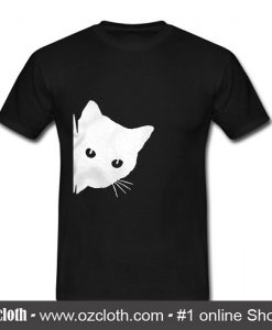 Peeking Cat T Shirt
