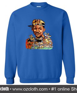Prince of Bel Air Will Smith 90's Cartoon Sweatshirt