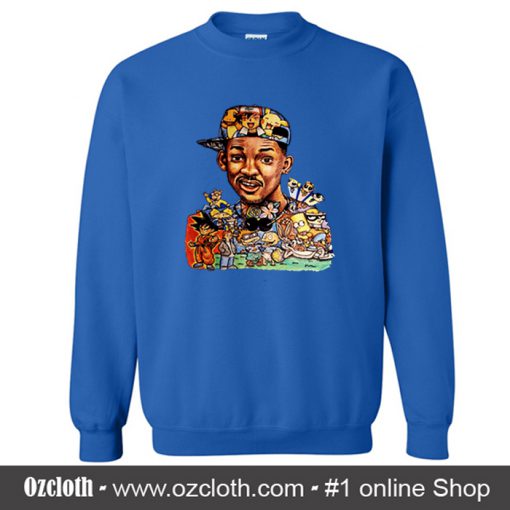 Prince of Bel Air Will Smith 90's Cartoon Sweatshirt