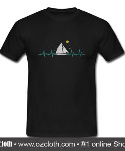 Sailboat Sailing Heartbeat Boat T Shirt