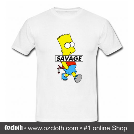 Savage Bart Simpson T Shirt