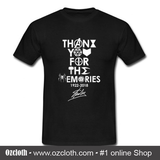 Thank You For The Memories Stan lee T Shirt