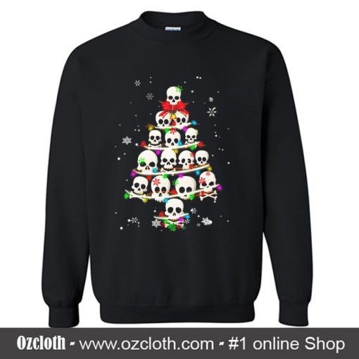 The Twinkle Of Skull Christmas Tree Sweatshirt