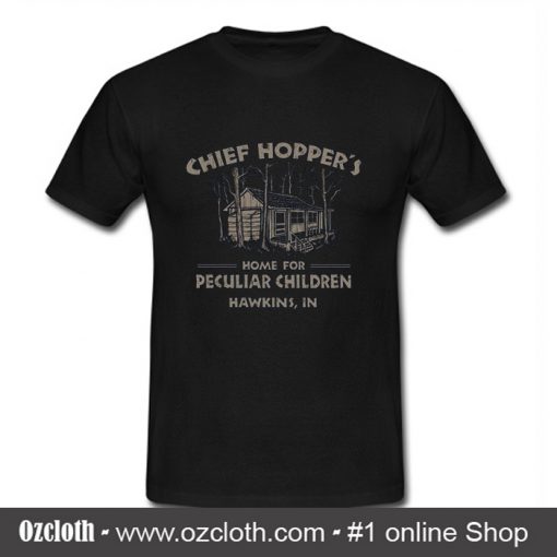 A Strange Home For Children Chief Hopper T Shirt (Oztmu)