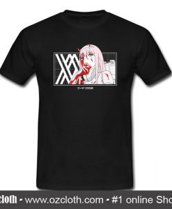 Bloody Zero Two from Darling in the Franxx T-Shirt (Oztmu)