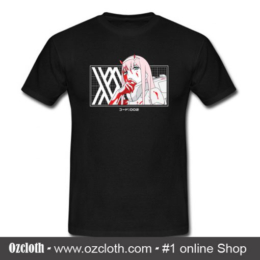 Bloody Zero Two from Darling in the Franxx T-Shirt (Oztmu)