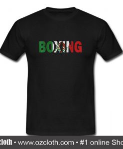 Boxing Mexico Flag T-Shirt (Oztmu)