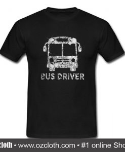 Diamond Glitter Bus Driver T- Shirt (Oztmu)