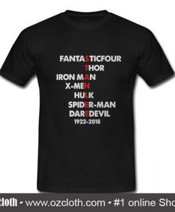 Fantastic Four Thor Iron Man Stan Lee 1922 2018 T Shirt