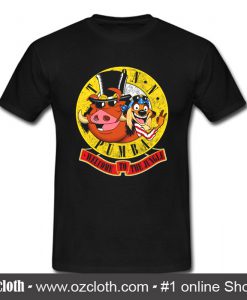 Gun's N' Roses Rock Band Logo And Lion King Movie T Shirt (Oztmu)