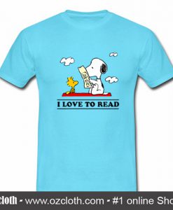 I Love To Read Snoopy T Shirt (Oztmu)