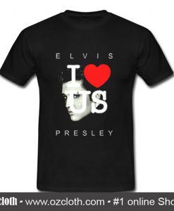 I Love USA Elvis Presley T-Shirt (Oztmu)