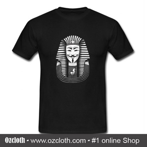 Pharaoh Anonymous King Tut Disobey Guy Fawkes Black Daily T Shirt (Oztmu)