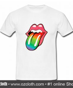 Rainbow Rolling Stones T-Shirt (Oztmu)