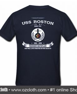 USS Boston Memories T Shirt Back (Oztmu)