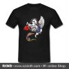 Unicorn Valentines Day Cupid Love Heart T Shirt (Oztmu)