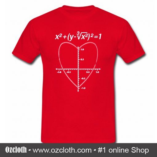 Valentine s Day Love Heart Equation Math T Shirt (Oztmu)