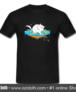 Flat Earth Cat T-Shirt (Oztmu)