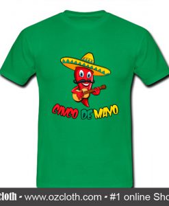 Fun Cinco De Mayo Red Pepper Sombrero T Shirt (Oztmu)
