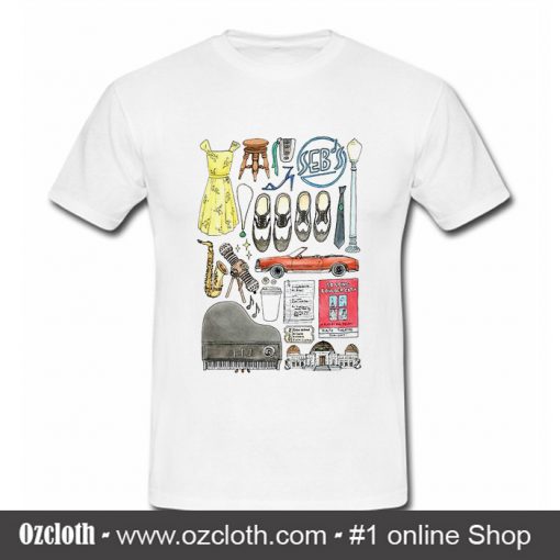 La La Land Illustration Jazz Saxophone Music Musical T Shirt (Oztmu)