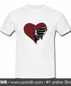 Rib Heart T Shirt (Oztmu)