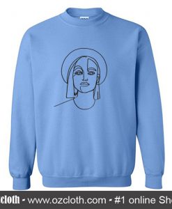 Women Art Face Sweatshirt (Oztmu)